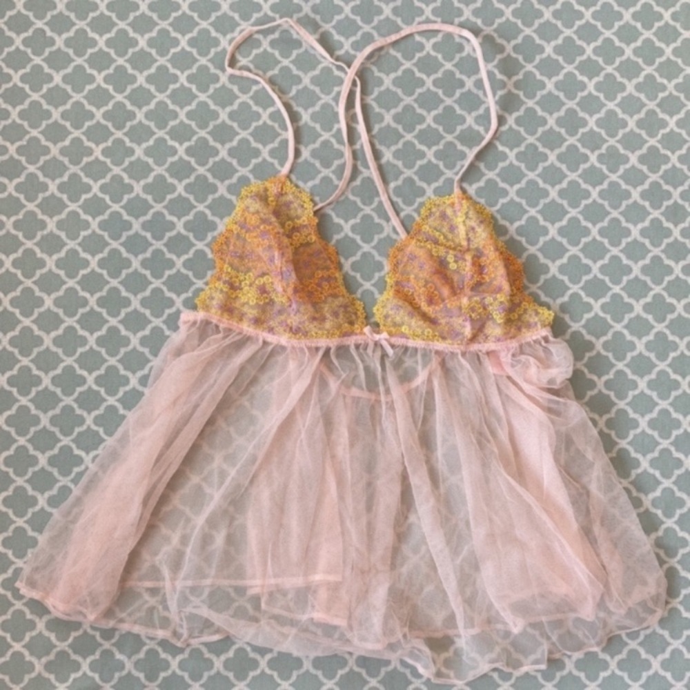 Victoria’s Secret Dream Angels Embroidered Cami Babydoll L